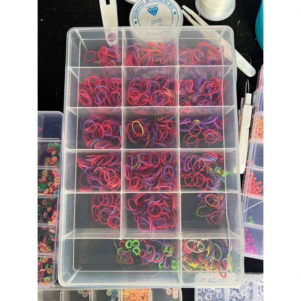 Jewelry Making Kit Kids OS Multicolor Clay Beads Alphabet Loom Bands